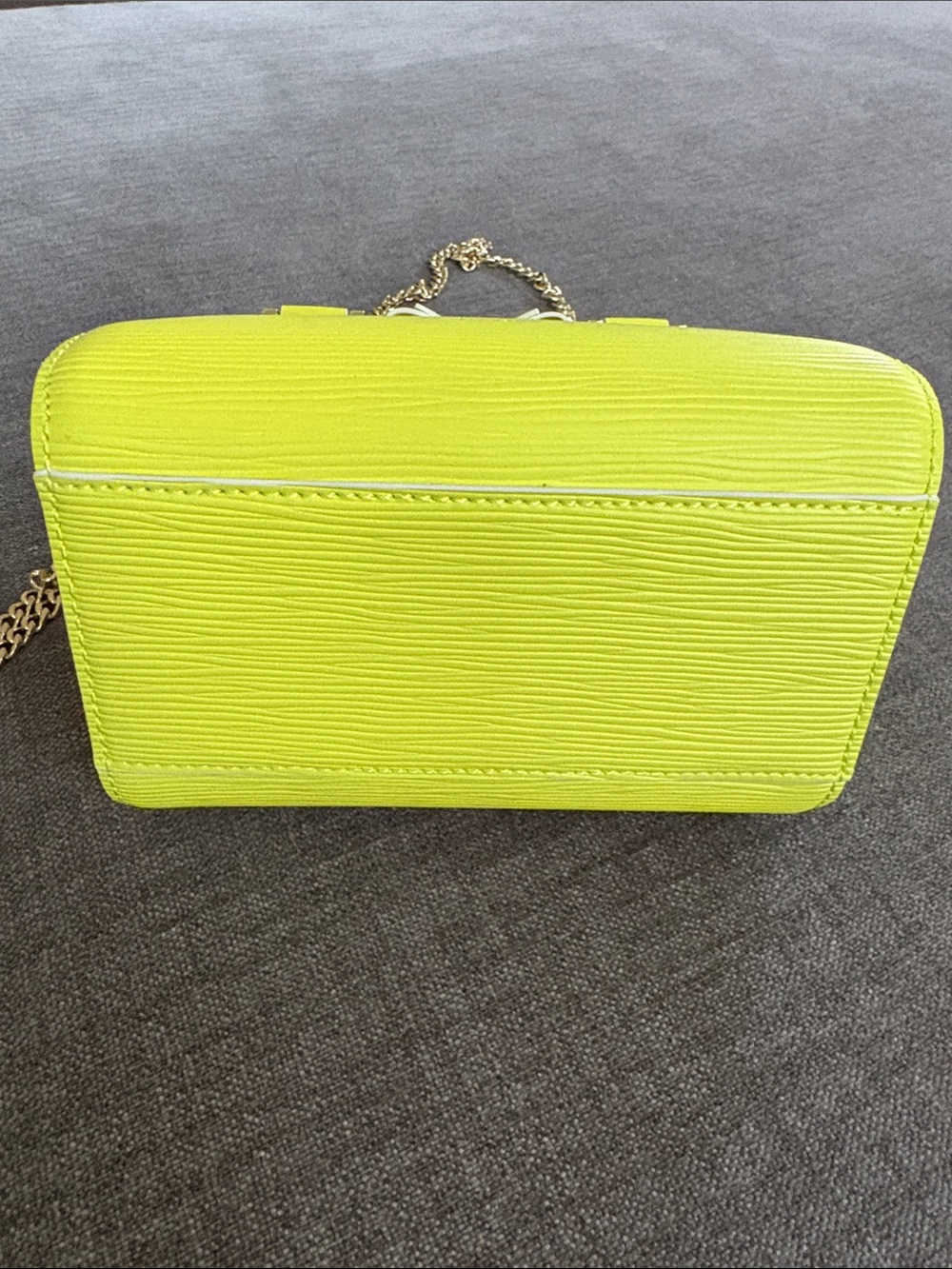 Ted Baker Bow Micro Leather Tote Bag Lime Green Crossbody Satchel - Picture 13 of 13